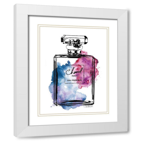 Perfume Bottle Black and Multi White Modern Wood Framed Art Print with Double Matting by Greenwood, Amanda