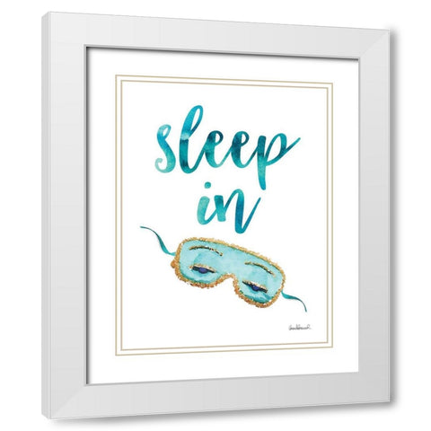 Sleep In White Modern Wood Framed Art Print with Double Matting by Greenwood, Amanda