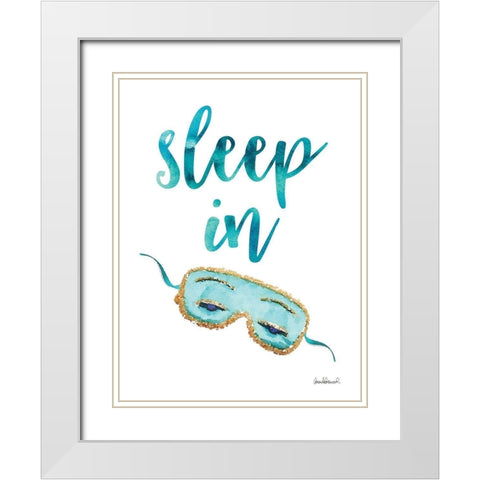 Sleep In White Modern Wood Framed Art Print with Double Matting by Greenwood, Amanda
