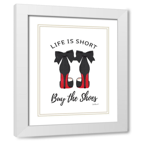 Buy the Shoes I White Modern Wood Framed Art Print with Double Matting by Greenwood, Amanda