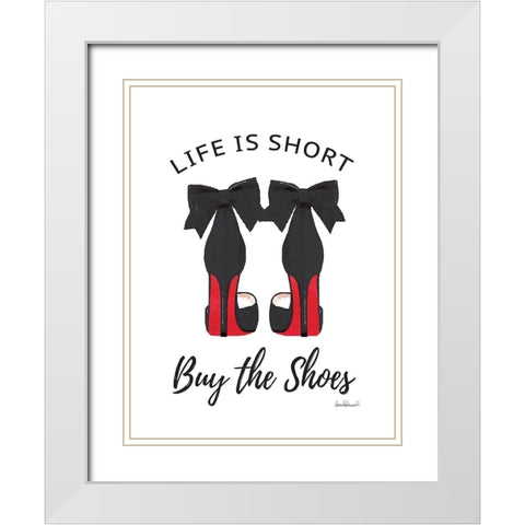 Buy the Shoes I White Modern Wood Framed Art Print with Double Matting by Greenwood, Amanda