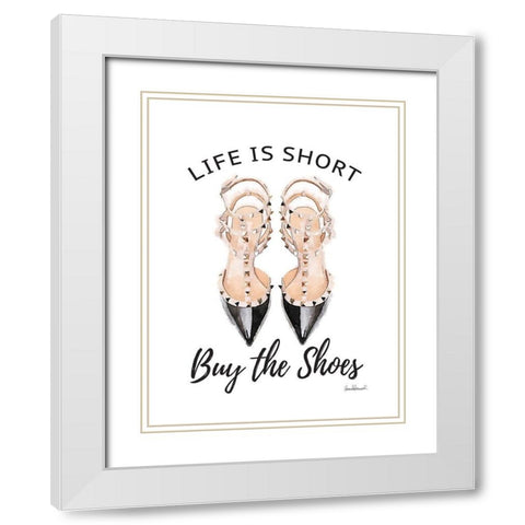 Buy the Shoes II White Modern Wood Framed Art Print with Double Matting by Greenwood, Amanda
