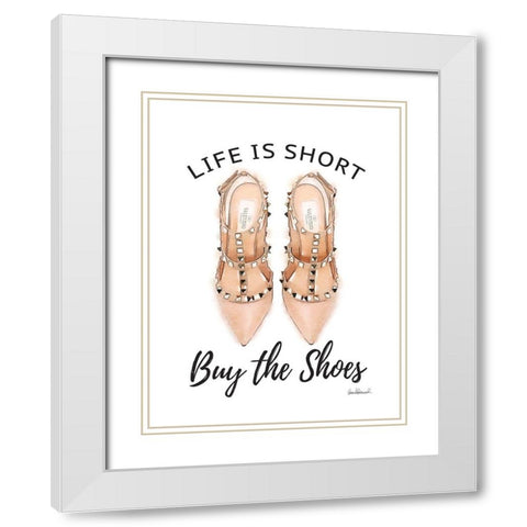 Buy the Shoes III White Modern Wood Framed Art Print with Double Matting by Greenwood, Amanda