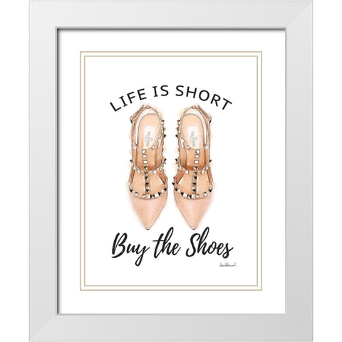 Buy the Shoes III White Modern Wood Framed Art Print with Double Matting by Greenwood, Amanda