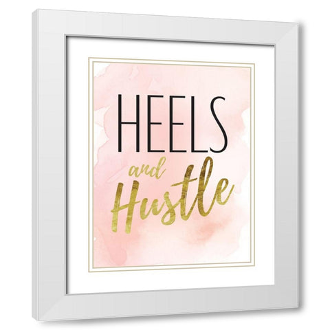 Blush Hustle White Modern Wood Framed Art Print with Double Matting by Greenwood, Amanda