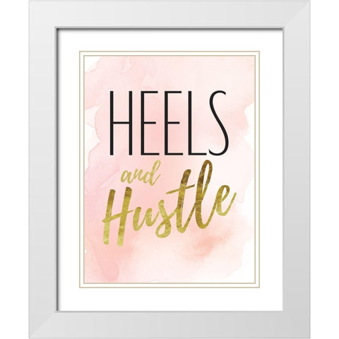 Blush Hustle White Modern Wood Framed Art Print with Double Matting by Greenwood, Amanda