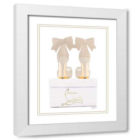 Creame Shoes with Box White Modern Wood Framed Art Print with Double Matting by Greenwood, Amanda