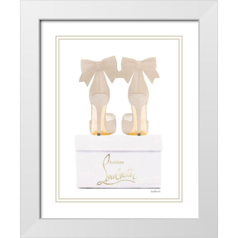 Creame Shoes with Box White Modern Wood Framed Art Print with Double Matting by Greenwood, Amanda