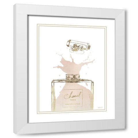 Cream Splash II White Modern Wood Framed Art Print with Double Matting by Greenwood, Amanda