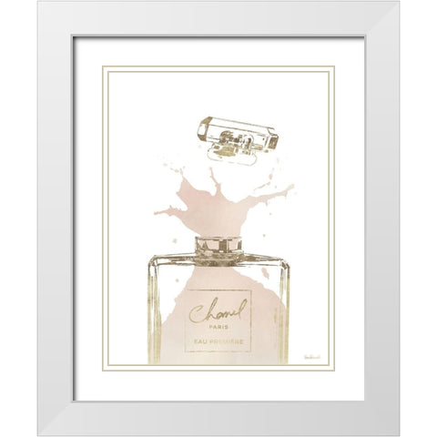 Cream Splash II White Modern Wood Framed Art Print with Double Matting by Greenwood, Amanda