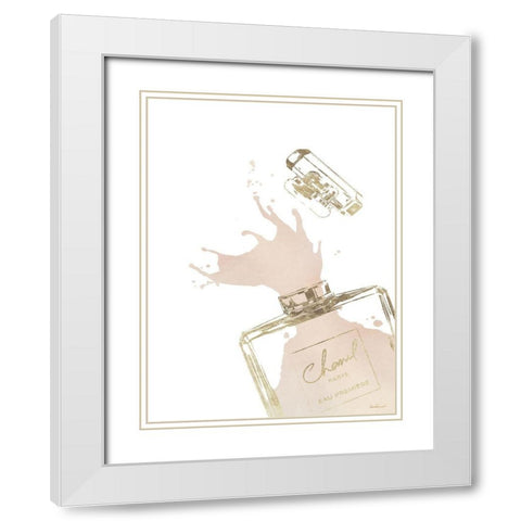 Cream Splash III White Modern Wood Framed Art Print with Double Matting by Greenwood, Amanda