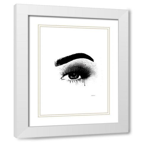 Eye Black White Modern Wood Framed Art Print with Double Matting by Greenwood, Amanda