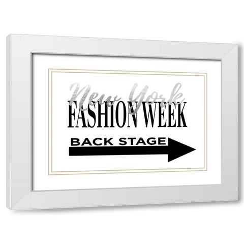 Fashion Week New York Silver White Modern Wood Framed Art Print with Double Matting by Greenwood, Amanda