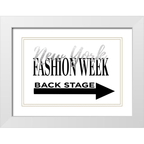Fashion Week New York Silver White Modern Wood Framed Art Print with Double Matting by Greenwood, Amanda