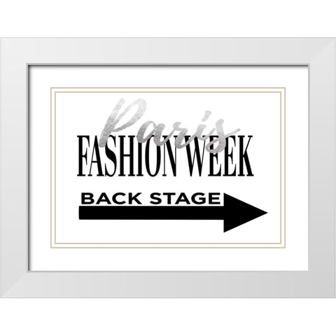 Fashion Week Paris Silver White Modern Wood Framed Art Print with Double Matting by Greenwood, Amanda