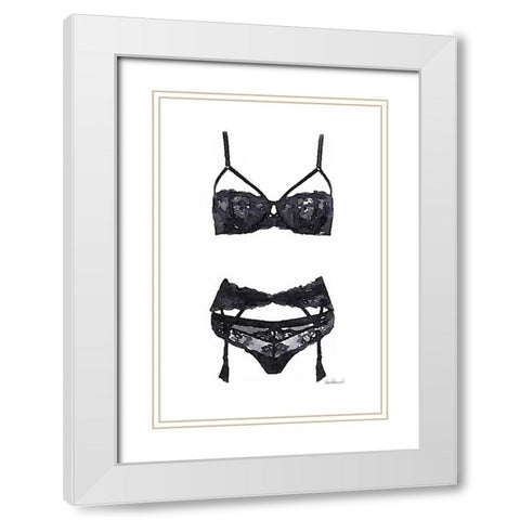 Lingerie I White Modern Wood Framed Art Print with Double Matting by Greenwood, Amanda