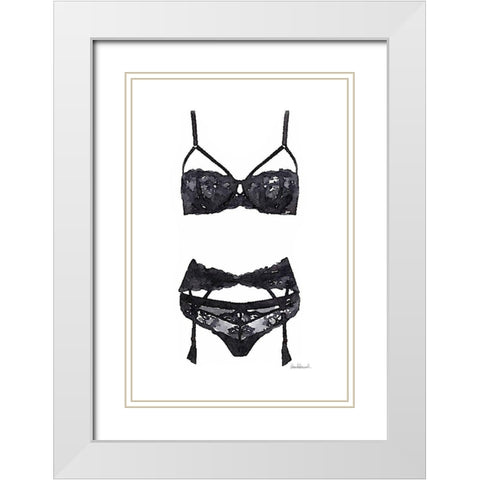 Lingerie I White Modern Wood Framed Art Print with Double Matting by Greenwood, Amanda