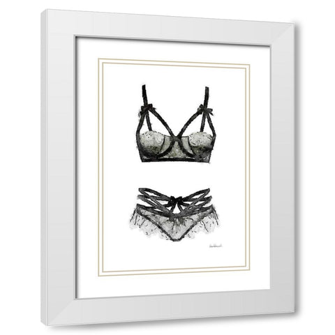 Lingerie II White Modern Wood Framed Art Print with Double Matting by Greenwood, Amanda