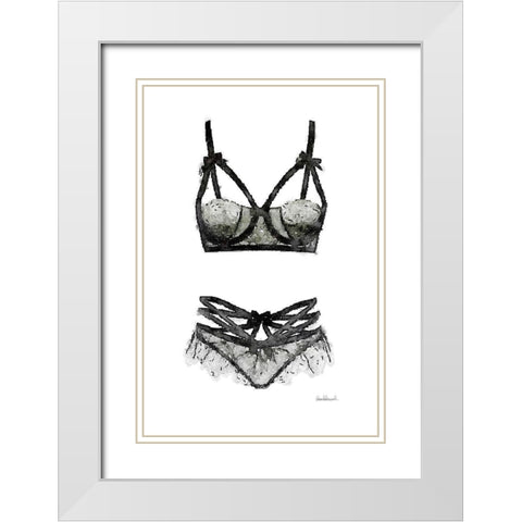 Lingerie II White Modern Wood Framed Art Print with Double Matting by Greenwood, Amanda