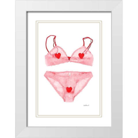 Lingerie III White Modern Wood Framed Art Print with Double Matting by Greenwood, Amanda