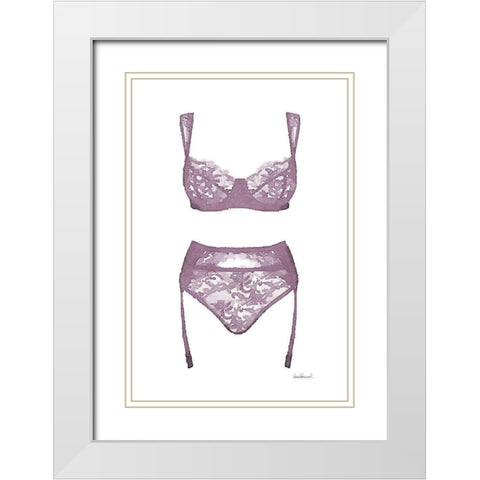 Lingerie VI White Modern Wood Framed Art Print with Double Matting by Greenwood, Amanda