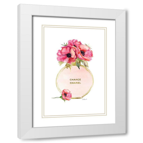 Gold Perfume Poppy White Modern Wood Framed Art Print with Double Matting by Greenwood, Amanda