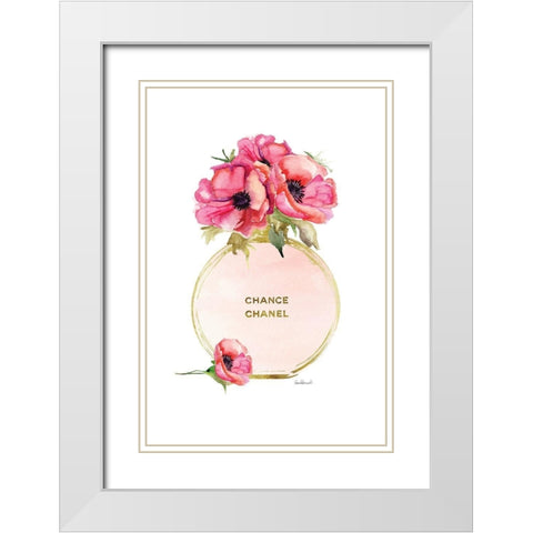 Gold Perfume Poppy White Modern Wood Framed Art Print with Double Matting by Greenwood, Amanda