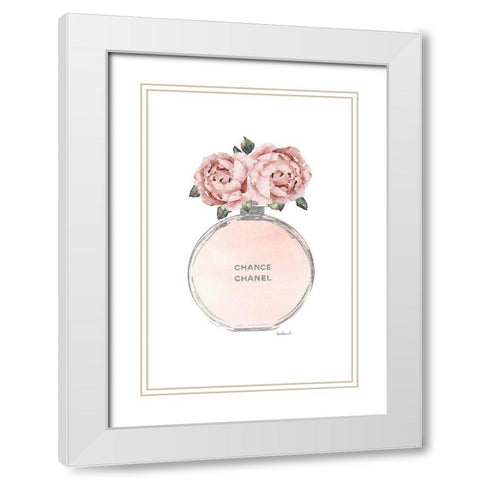 Silver Perfume Peony White Modern Wood Framed Art Print with Double Matting by Greenwood, Amanda