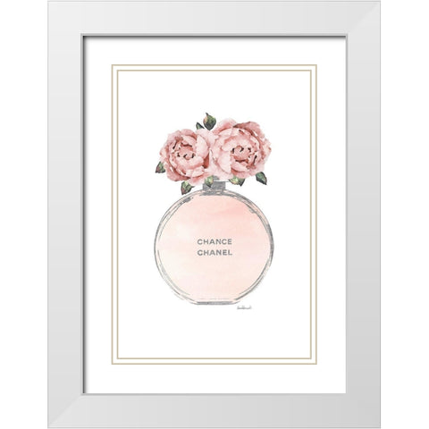 Silver Perfume Peony White Modern Wood Framed Art Print with Double Matting by Greenwood, Amanda