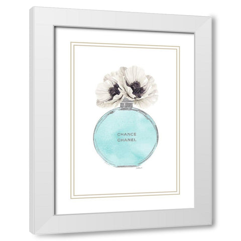 Silver Perfume Poppy White Modern Wood Framed Art Print with Double Matting by Greenwood, Amanda