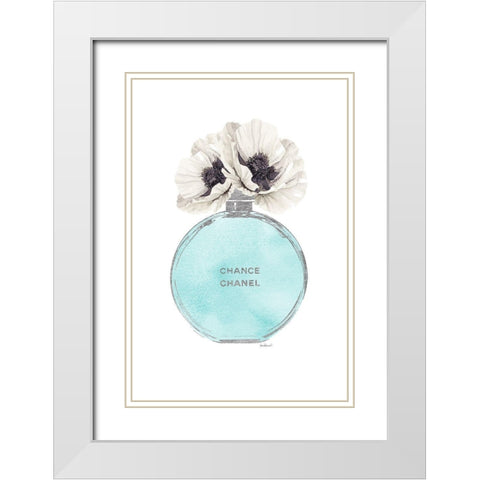 Silver Perfume Poppy White Modern Wood Framed Art Print with Double Matting by Greenwood, Amanda