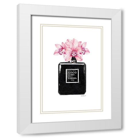 Perfume Noir Orchid White Modern Wood Framed Art Print with Double Matting by Greenwood, Amanda