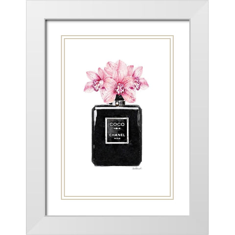 Perfume Noir Orchid White Modern Wood Framed Art Print with Double Matting by Greenwood, Amanda