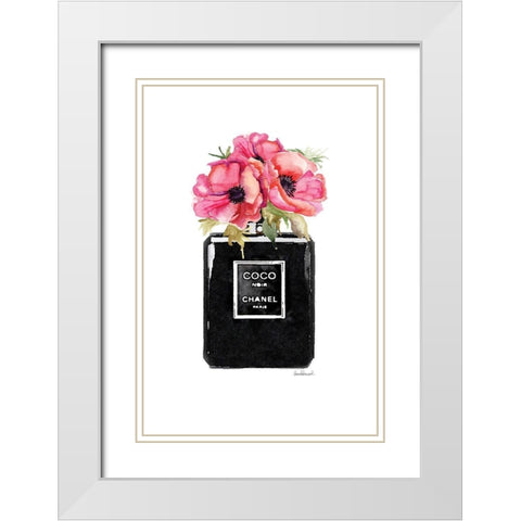 Perfume Noir Poppy White Modern Wood Framed Art Print with Double Matting by Greenwood, Amanda
