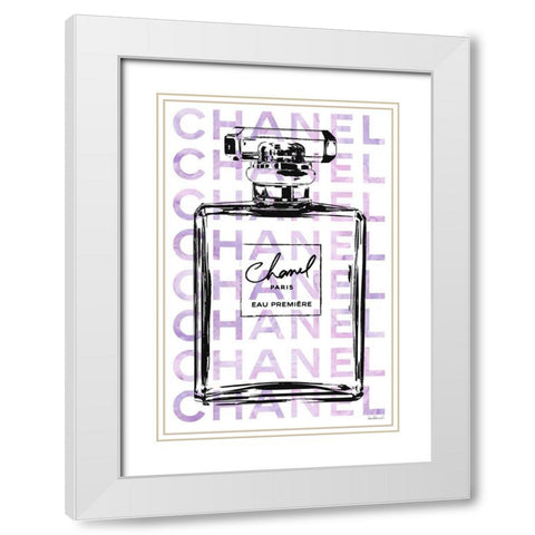 Purple Perfume White Modern Wood Framed Art Print with Double Matting by Greenwood, Amanda
