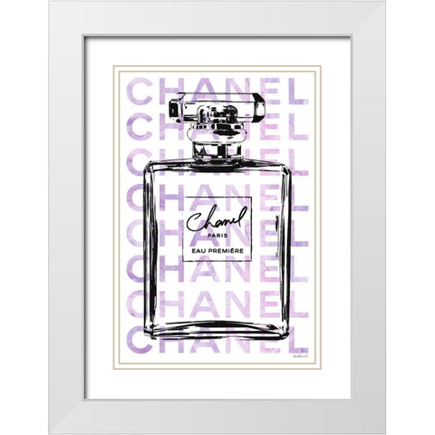 Purple Perfume White Modern Wood Framed Art Print with Double Matting by Greenwood, Amanda