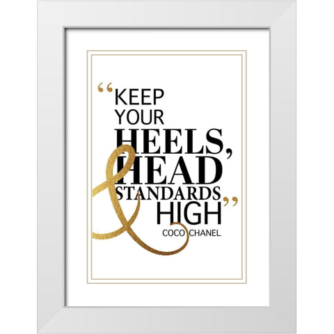 High Standards White Modern Wood Framed Art Print with Double Matting by Greenwood, Amanda