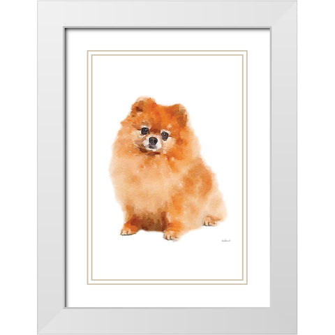 Pom White Modern Wood Framed Art Print with Double Matting by Greenwood, Amanda