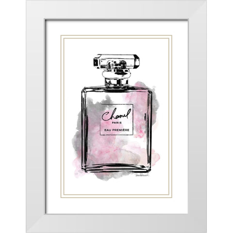 Black Bottle Pink and Grey White Modern Wood Framed Art Print with Double Matting by Greenwood, Amanda