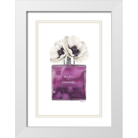 Purple Cologne with Poppy White Modern Wood Framed Art Print with Double Matting by Greenwood, Amanda
