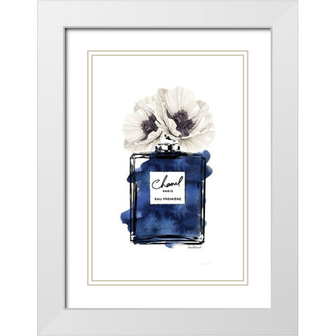 Black Bottle Navy White Modern Wood Framed Art Print with Double Matting by Greenwood, Amanda