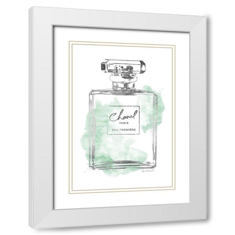 Silver Bottle Mint White Modern Wood Framed Art Print with Double Matting by Greenwood, Amanda
