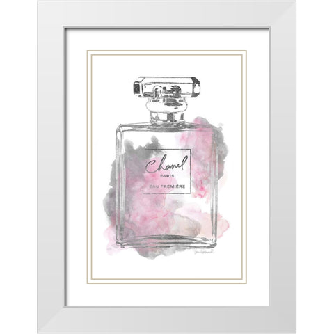 Silver Bottle Grey and Pink White Modern Wood Framed Art Print with Double Matting by Greenwood, Amanda