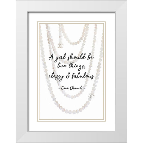 Classy and Fabulous White Modern Wood Framed Art Print with Double Matting by Greenwood, Amanda