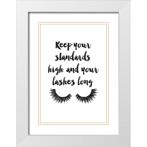 Lash Standards White Modern Wood Framed Art Print with Double Matting by Greenwood, Amanda