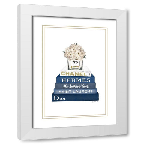 Bookstack White Peony Vase White Modern Wood Framed Art Print with Double Matting by Amanda Greenwood