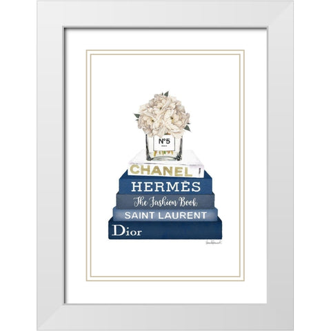 Bookstack White Peony Vase White Modern Wood Framed Art Print with Double Matting by Amanda Greenwood