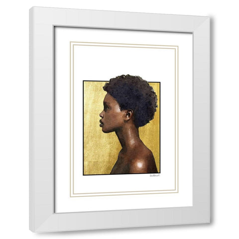Majestic White Modern Wood Framed Art Print with Double Matting by Amanda Greenwood