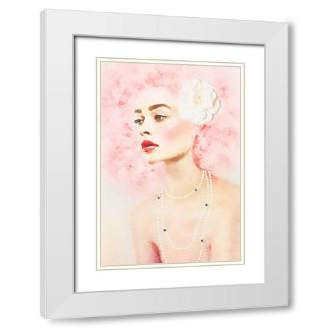 Cotton Candy I  White Modern Wood Framed Art Print with Double Matting by Amanda Greenwood