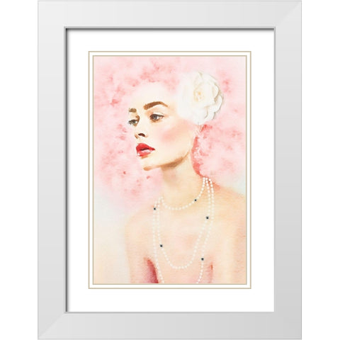 Cotton Candy I  White Modern Wood Framed Art Print with Double Matting by Amanda Greenwood